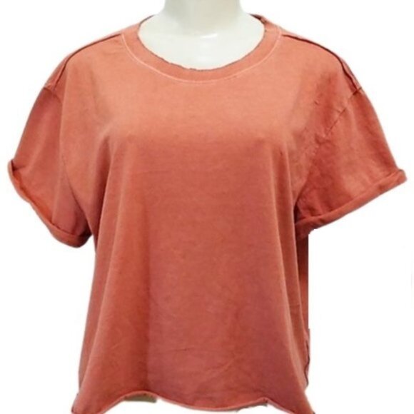 wild fable Tops - NWT Women's Short Sleeve Roll Cuff Boxy T-Shirt - Wild Fable - XS/S/M/L/XL